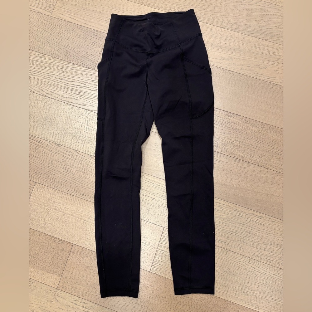 Lululemon Athletica Black 7/8 Leggings with Side Pockets